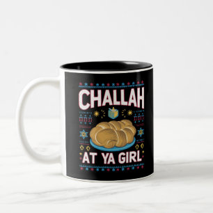 Tasse 2 Couleurs Challah Sur Ya Girl Funny Hanoukka Food Chanukah
