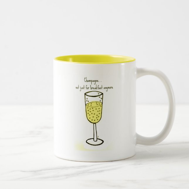 Tasse 2 Couleurs Champagne… pas simplement pour le petit déjeuner (Droit)
