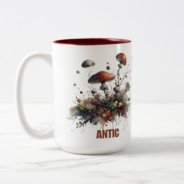 Tasse 2 Couleurs Champignon antique (Gauche)