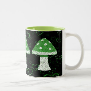 Tasse 2 Couleurs Champignon vert