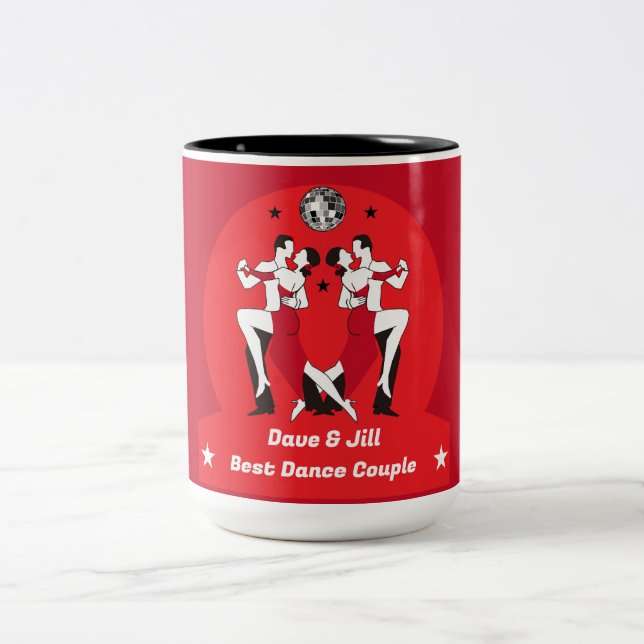 Tasse 2 Couleurs Champions de danse de salle de bal (Centre)