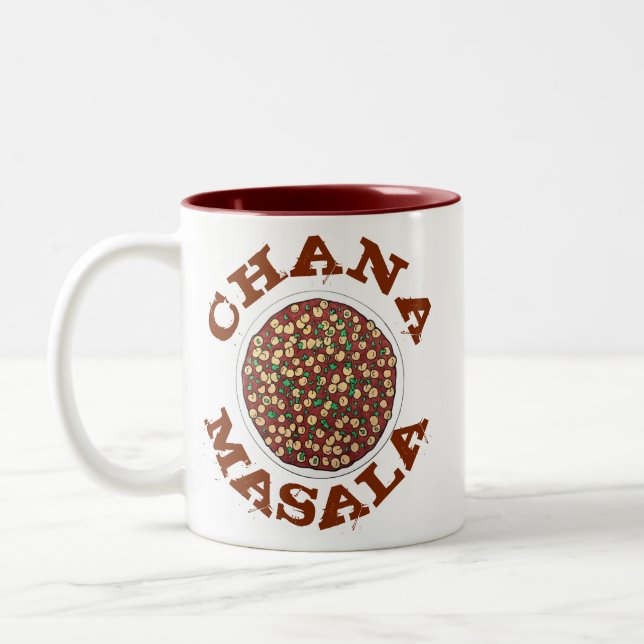 Tasse 2 Couleurs Chana Masala Chole Indien nourriture Plat de pois  (Gauche)