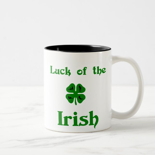 Tasse 2 Couleurs Chance de l'Irlandais avec des bébés (Droit)