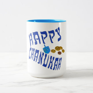 Tasse 2 Couleurs Chanukah heureux
