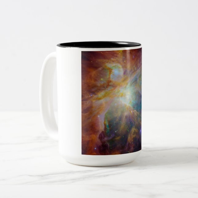 Tasse 2 Couleurs Chaos au coeur du composite Spitzer Hubble Orion (Devant gauche)