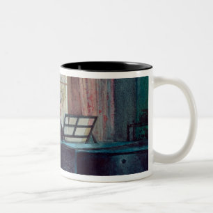 Tasse 2 Couleurs Charles Darwin et son épouse au piano