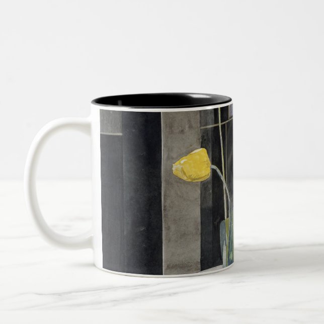 Tasse 2 Couleurs Charles Rennie Mackintosh - Tulipes jaunes (Gauche)