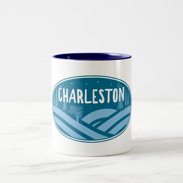 Tasse 2 Couleurs Charleston Virginie-Occidentale Plein air (Centre)