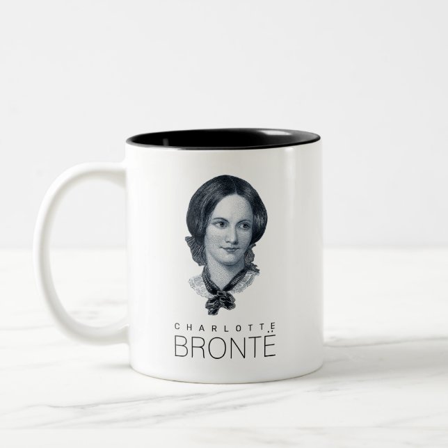 Tasse 2 Couleurs Charlotte Bronte Portrait (Gauche)