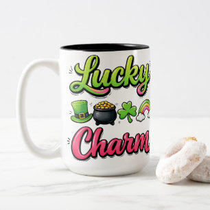 Tasse 2 Couleurs Charme Chanceux St Patrick's Day Arc-en-Ciel Pot d