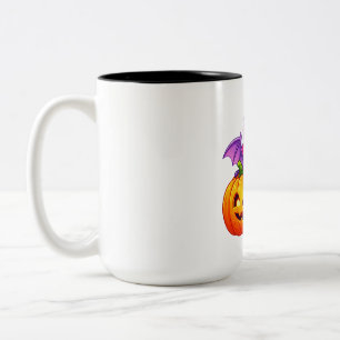 Tasse 2 Couleurs Charme d'Halloween de chauve-souris et de citrouil