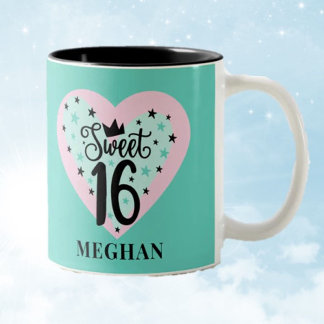 Tasse 2 Couleurs Charming Sweet 16 Cadeau personnalisé