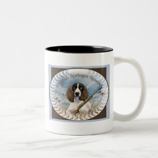 Tasse 2 Couleurs Chasse aux cartes d'anglais Springer Spaniel