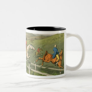 Tasse 2 Couleurs Chasse de Fox, aquatinted par I. Clark, pub. par
