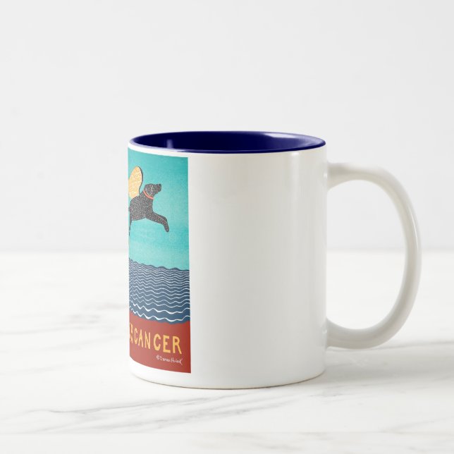 Tasse 2 Couleurs chasse k9 cancer-Mug-Stephen Huneck (Droit)
