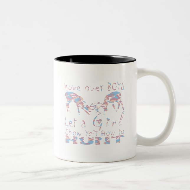 TASSE 2 COULEURS CHASSEUR DE CERFS COMMUNS DE FILLE (Droit)