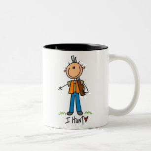 Tasse 2 Couleurs Chasseur de Stick Figure