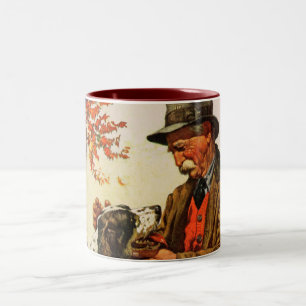 Tasse 2 Couleurs Chasseur et épagneul