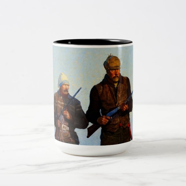 Tasse 2 Couleurs Chasseurs de cerfs par Newell Convers Wyeth (Centre)