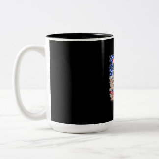 Tasse 2 Couleurs Chat 4 juillet Liberté Drapeau Américain Lunettes 