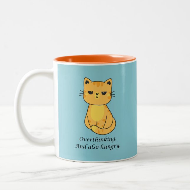 Tasse 2 Couleurs Chat affamé (Gauche)