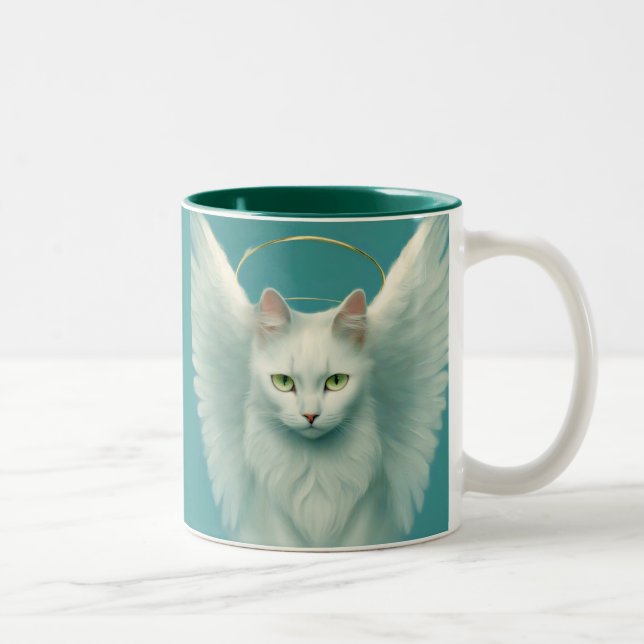 Tasse 2 Couleurs chat angélique (Droit)