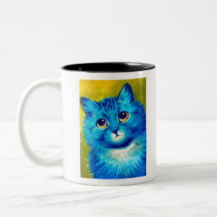 Tasse 2 Couleurs Chat bleu par Louis Wain