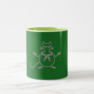 Tasse 2 Couleurs Chat comédien