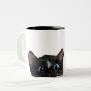 Tasse 2 Couleurs Chat curieux mignon