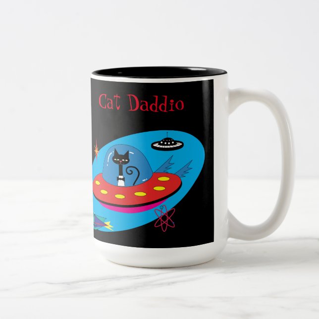 Tasse 2 Couleurs Chat Daddio Mug.   (Droit)