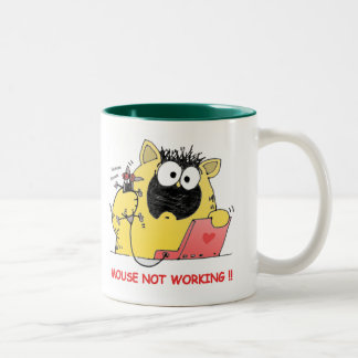 Tasse 2 Couleurs Chat drôle et souris de LOL