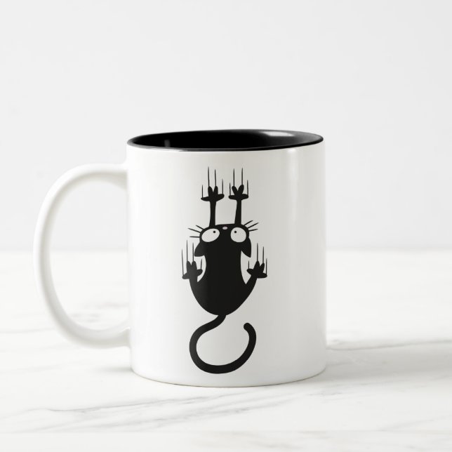 Tasse 2 Couleurs Chat en baisse (Gauche)