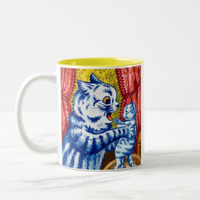 Tasse 2 Couleurs Chat et ses chatons (Gauche)