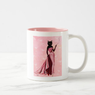 Tasse 2 Couleurs Chat flamand en rose