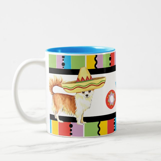 Tasse 2 Couleurs Chat long Fiesta Chihuahua (Gauche)