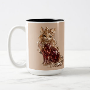 Tasse 2 Couleurs Chat Luxueux en Cristal Brillants Mignon