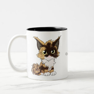 Tasse 2 Couleurs Chat Maine Coon nommé