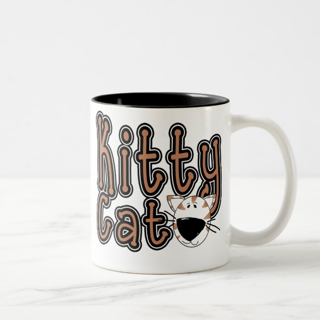 Tasse 2 Couleurs Chat mignon de Kitty (Droit)