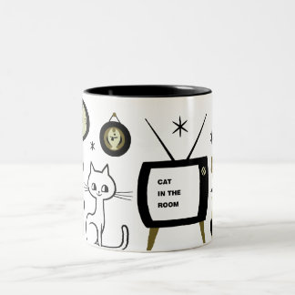 Tasse 2 Couleurs Chat moderne