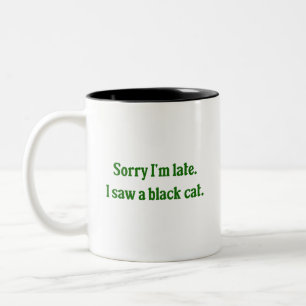 Tasse 2 Couleurs Chat noir amusant