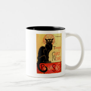 Tasse 2 Couleurs Chat noir vintage Theophi d'Art Nouveau Le Chat