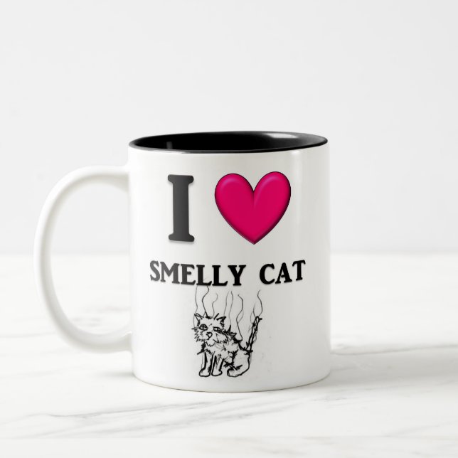 Tasse 2 Couleurs Chat puant du "coeur" I (Gauche)