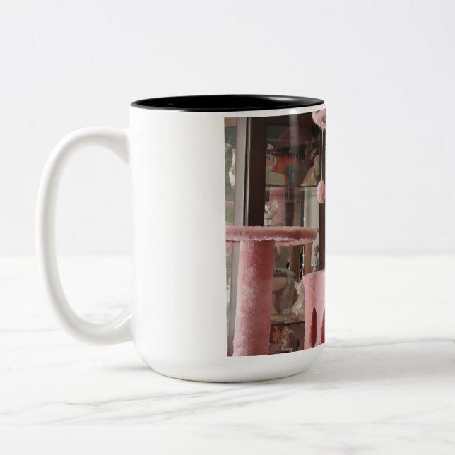 Tasse 2 Couleurs Chat qui se détend (Gauche)