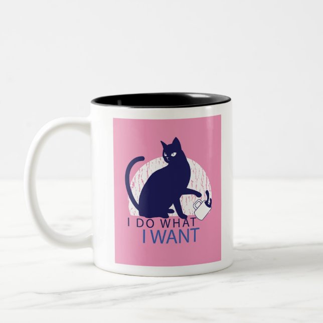 Tasse 2 Couleurs Chat rebelle (Gauche)