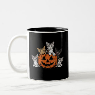 Tasse 2 Couleurs Chat Rétro Halloween Vintage Années 90 Saison Effr