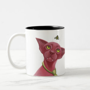 Tasse 2 Couleurs Chat rose