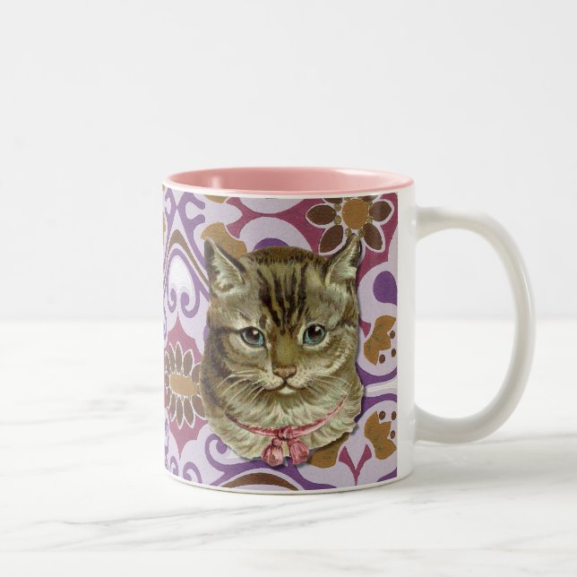 Tasse 2 Couleurs Chat tigré (Droit)