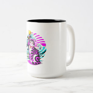 Tasse 2 Couleurs Chat Victorieux - Cadeau de Fête de Remise de Dipl