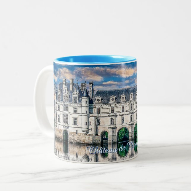 Tasse 2 Couleurs Château de Chenonceau. France. (Devant gauche)