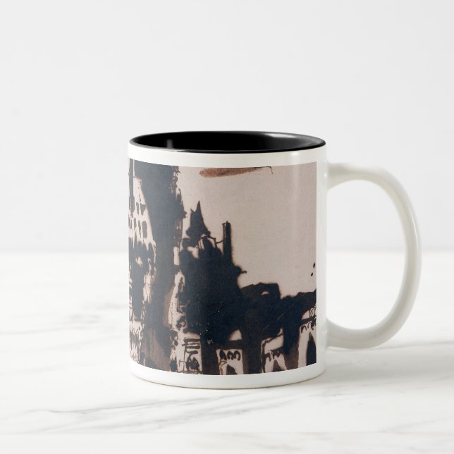 Tasse 2 Couleurs Château enrichi par deux ponts (Droit)